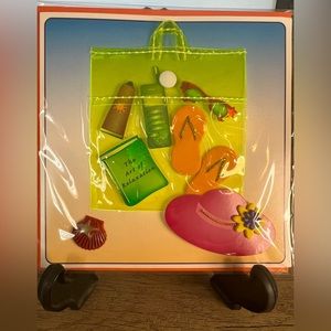 Paper Magic Group 3D Beach Themed Blank Card. Super Cute!